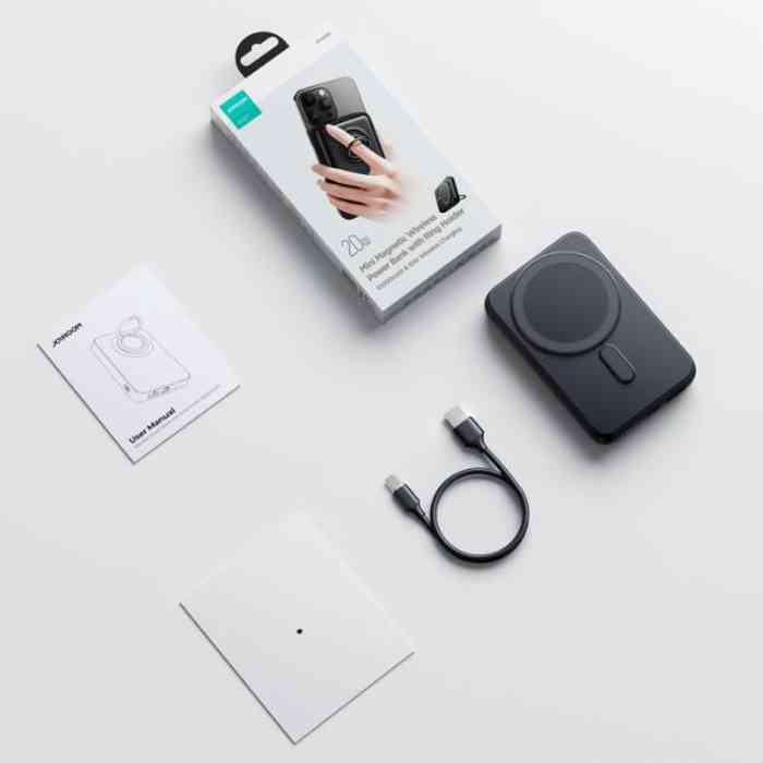 Joyroom JR-W050 20W Magnetic Wireless Power Bank with Ring Holder 10000mAh